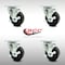 Service Caster 4 Inch SS Phenolic Swivel Top Plate Caster Set with Brake SCC-SS20S414-PHS-TLB-4 - alternate 4